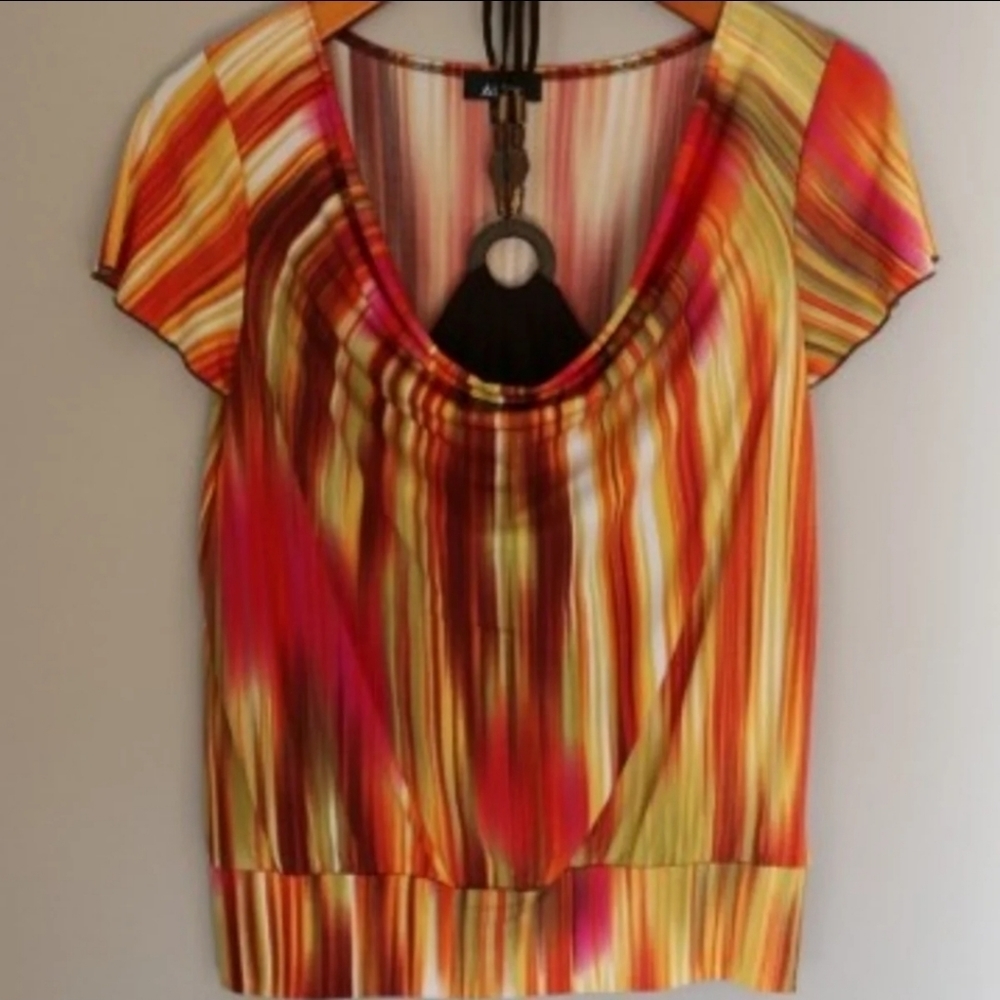 Alyx Women's Top Beaded Tie Orange Size Small